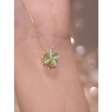 네잎클로버목걸이귀걸이세트