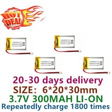 발 용량 602030 미용 기기 스마트 워치 면도기 픽업 사운드 미용 눈 장치 충전식 리튬 배터리, 4PCS Good quality