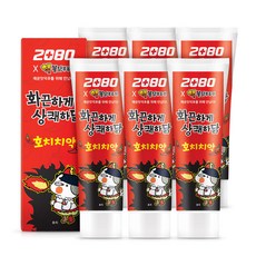애경 2080x불닭볶음면 호치치약, 100g, 6개