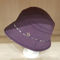 애슬릿 패딩 체크 라인 귀달이 벙거지 방한 겨울모자, 퍼플, 1개