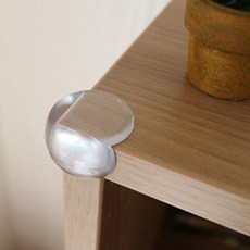 선반 책꽂이 모서리 사고 방지 안전 투명 보호대 4개 소형 모서리코너보호대 모서리보호쿠션