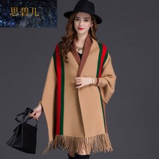 홍콩 드랜드 COS 고급 숄코트 목도리 여성 겨울 가을 하프기장 소매 바늘