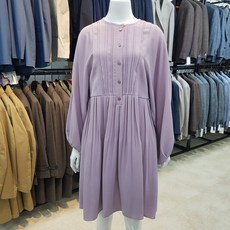 20SS [앳코너] 플리츠주름 긴팔버튼원피스