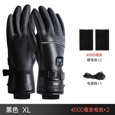 발열장갑 전기 자동차 및 오토바이를 타고 겨울에 남성과 여성위한 정품 가죽 충전식 스마트, 01 XL 표준 구성 4000개 배