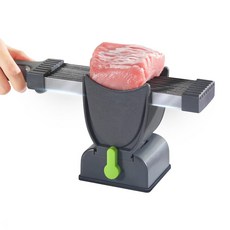 메이원 가정용 다기능 고기 슬라이서 육절기 고기 절단기 고기 두께 조절 가능, 1개, 그레이