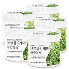 푸른들판 브로콜리 새싹 착즙 분말 가루 파우더 브로컬리 싹 추출물 차 haccp 인증, 150g, 5개