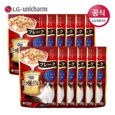 긴노스푼 미쓰보시 LG유니참 구루메 고양이간식 35g 12팩 모음(후레이크 쥬레), 후레이크 (참치&가다랑어)