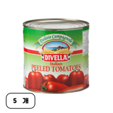  디벨라 토마토 홀 2.5kg 페이스트 파스타 소스, 5개 