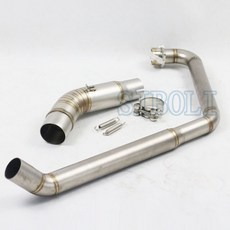 슬립 온 혼다 CBR150R cbr150 수정 파이프 스테인레스 스틸 헤더 튜브 링크 머플러가없는 전면 배기 시스템, 1개