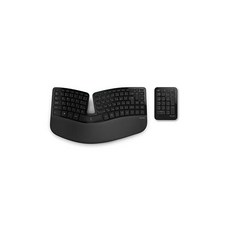 마이크로소프트 키보드 무선/ 인체공학 디자인 Sculpt Ergonomic Keyboard for Business USB Port 키보드 길이 388mm x 폭 208mm 숫자 키 길이 132mm x 폭 92.8mm 블랙 5KV-00006