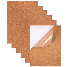 BENECREAT 8 팩 8.3 x 11.8 접착식 A4 코르크 시트 (두께 1mm) 코스터 벽 장식 파티 및 DIY 공예 용품을, 상세 설명 참조0, Rectangle1mm