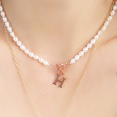 진주이니셜목걸이