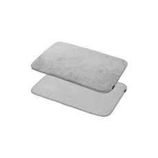 시비 재팬 목욕 매트 수건 60 × 40cm 회색 마이크로 화이버 흡수 속건 뒤집을 수있는 목욕 매트 carari, 1개