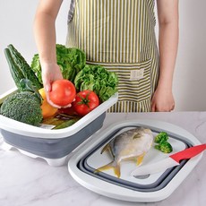 캠핑 키친 툴 접이식 도마 싱크볼 설거지통 겸용