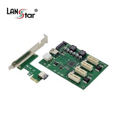 LANstar PCI-Express 4포트 확장 카드/LS-PCIE-EX4P/PCIE 2.0 x1 Bus slot 4슬롯 확장/메인보드에 부족한 Pcle 슬롯을 확장카드를 통해 슬, 1개