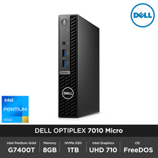 DELL 옵티플렉스 7010 Micro G7400T 8GB 1TB 초소형 마이크로 데스크탑 - g7400