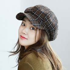 웨스트무브 헌팅캡 가을 겨울 남자 여자 팔각모 체크 여성모자 브리튼스리드팔각197 (3컬러)