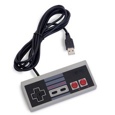 유선 USB 컨트롤러 게임 패드 PC/USB/NES 컴퓨터 비디오 핸들 레트로 NES 조이스틱, 1개, 01 USB
