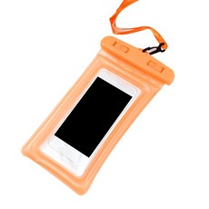 방수 폰파우치 모바일 커버 범용 휴대폰 케이스/랜야드 스크린 터치식 드라이백 포함 방수팩, 주황색