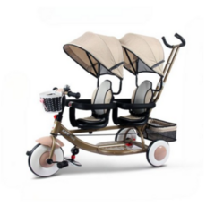 쌍둥이 세발 자전거 2인용 연년생 유모차