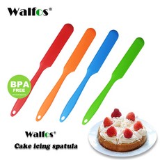 WALFOS 실리콘 케이크 Icing 주걱 Bakeware 생과자 공구 케이크 Sugarcraft 버터 매끄러운 긁는 도구 부엌 요리 부속품|cake icing spatula|, 단일, 1개, WALFOS  orange