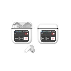 SE60 무선 이어폰 블루투스 54 LED 디스플레이 게임용 헤드셋 스포츠 헤드폰 HIFI 사운드 저지연 이어버드, 1) WHITE