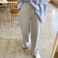 애플망고샵 빅사이즈 쭈리 와이드 밴딩팬츠 간절기 밴딩 팬츠 편한바지