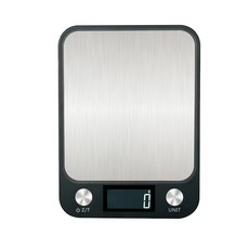 Awin 디지털 주방저울 전자저울 스텐리스 최대 5kg, 블랙