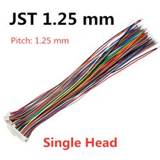 1.0 1.25 2.0 2.54 SH JST ZH PH XH 1.0mm 와이어 암 플러그 커넥터 2 핀 3 4 5 6 개/7/10P, 02 JST1.25, 01 S 10piece 2Pin, 02 Length 10cm