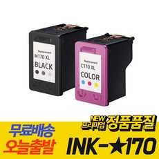 삼성 잉크 INK M170 C170 SCX-1360 SCX-1365 SL-J1760FW SL-J1760W 재생 잉크, 1개, 검정+컬러 [세트]