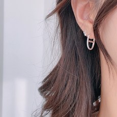 볼드실버링귀걸이