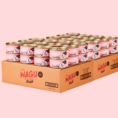 3651 와구캔 고양이 간식 습식캔 닭가슴살 핑크라벨 85g 48개, 3651 와구캔 고양이 간식 습식캔 닭가슴살 핑크라벨,, 24개