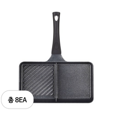 키친아트 인덕션 트윈 토스트 팬, 17.5cm, 8개