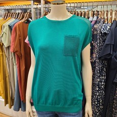 BCBG 비씨비지 가성비갑!! 여름 마레이온 라운드넥 애교소매 니트 스웨터