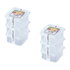 나카야 냉장고 보관함 K141-E 사각 200ml, 3개, 2세트