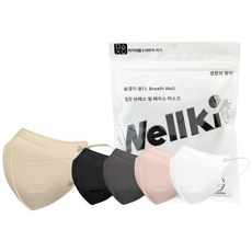 Wellkit 웰킷 숨쉬기 편한 국내 자재 국내 생산 KF94 새부리형 성인 대형 마스크, 10매입, 10개, 화이트