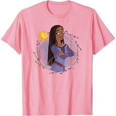 반팔티셔츠 남성핏 위시 아샤 별 Wish Asha Star / T-Shirt Merch 굿즈 캐릭터 티셔츠 디즈니 Disney - 위시아샤옷