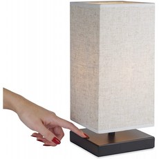 키라 홈 루체르나 13" 터치 베드라인 LED 테이블 램프 에너지 효율 친환경 허니 베이지 색조, 단일옵션