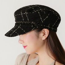 라핑 트위드 레이스 헌팅캡 마도로스 모자
