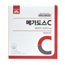 고려은단 메가도스C 3000 3g x100포 항산화 피부건강 하루 한포, 180정, 300g, 1개 - 레츠큐어순수비타민c파우더