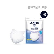 크리넥스 마스크 슬림&쿨 화이트 대형 10PX5개 232497, 슬림 & 쿨 라이트핏 컬러, 새부리형 블루 특대형 1PX50개, 5개