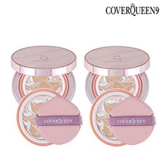 [콜라겐 커버팩트] 커버퀸9 에센스 커버팩트 12.5g, 커버퀸9 본품2개+리필2개, 21호 스킨베이지