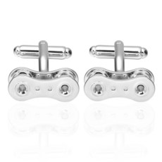 Memolissa 펑크 스타일 실버 컬러 셔츠 커프스 단추 남성용 자전거 체인 커프스 단추 abotoaduras top grade jewelry