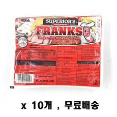 슈페리어 프랑크소시지 (부대후랑크)454g 소시지, 454g, 10개