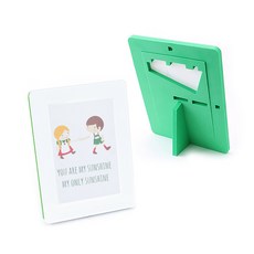 [4X6]그린 컬러풀 초경량 아크릴 커비 지진 안전액자 기업 단체 선물용 판촉용 홍보용 승진 표창 감사패 기념사진