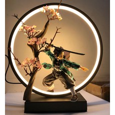 귀멸의 칼날 피규어 굿즈 네즈코 카마도탄지로 렌고쿠 일륜도 귀칼 대형 LED 무드등 조명, 기본박스 + R개