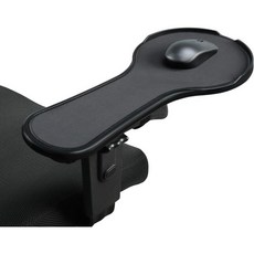  인체공학적으로 조절 가능한 의자용 팔걸이 마우스 패드 넘어지지 않도록 배플이 있는 확장 플랫폼 트레이 의자에 부착 검은색 