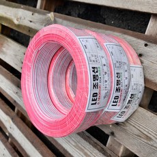 LED조명선 LED 조명선 적백 연접선 스피커선 DC 케이블 0.75SQx2C 100M/롤, 1개