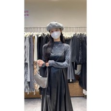 여자 가죽원피스 롬퍼 점프수트 나시 멜빵 인조 가죽 레더 드레스