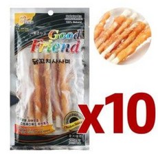 굿프랜드 치킨츄 우유스틱껌 60g x10 닭꼬치사사미